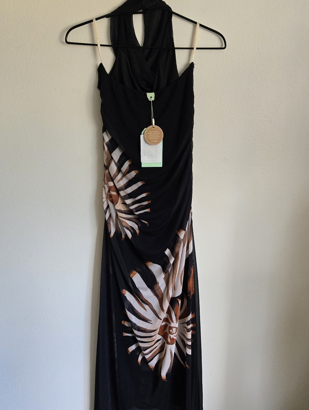 New Farm Rio Halter Goth Nautical Amonite Dress M - Picture 6 of 10